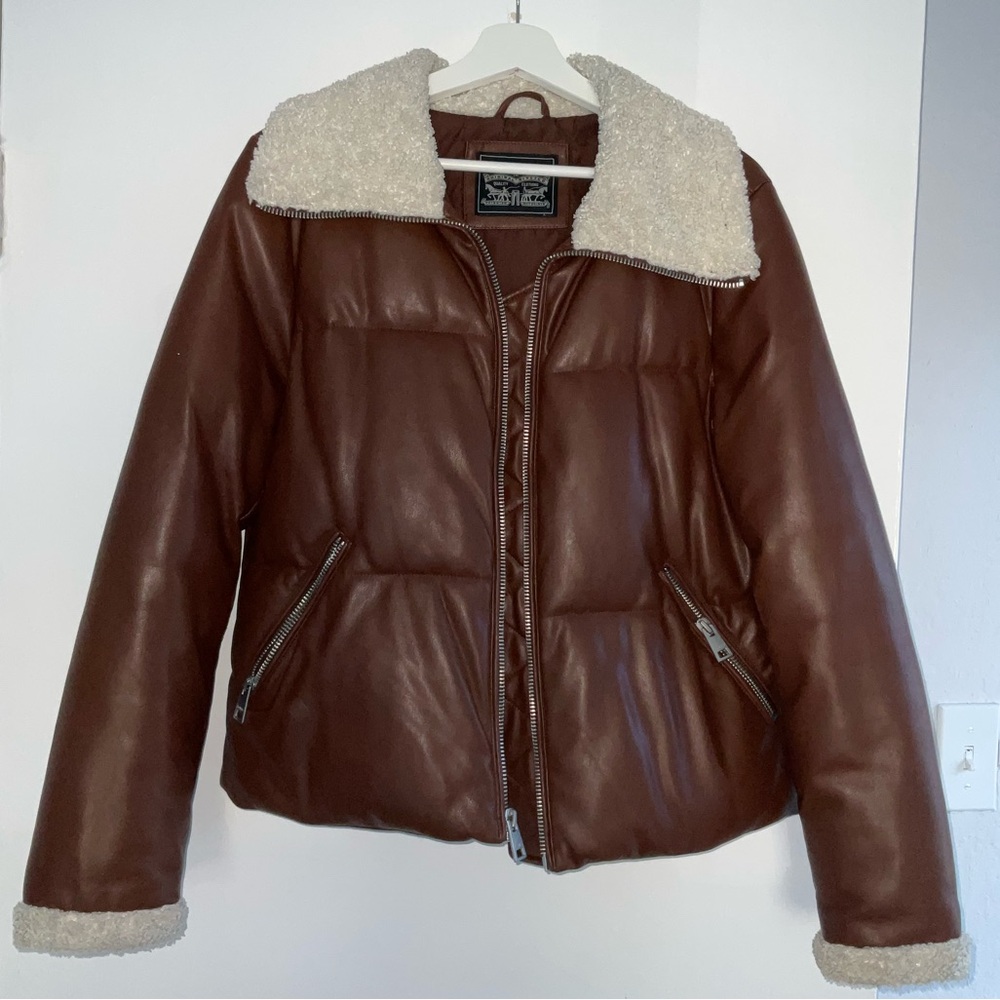 Levi’s faux leather Puffer Jacket